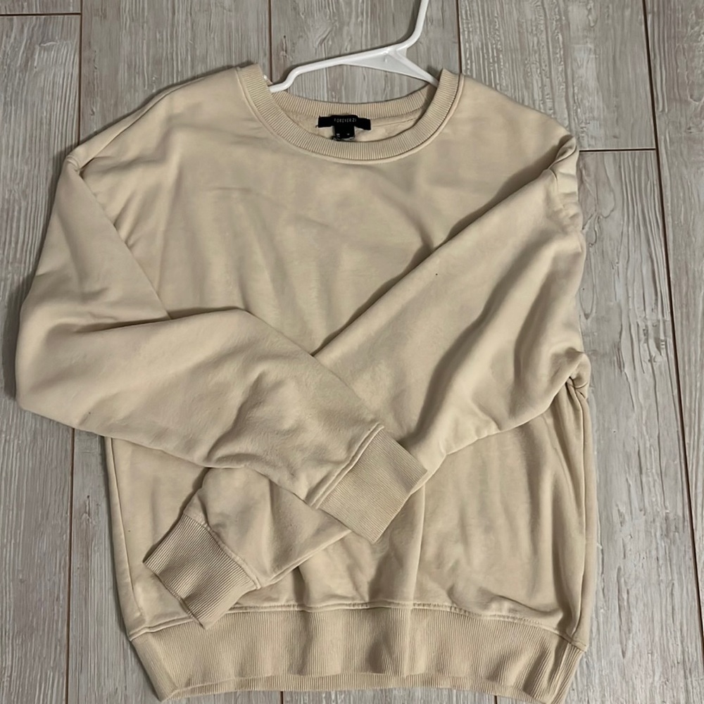 F21: beige thin sweater